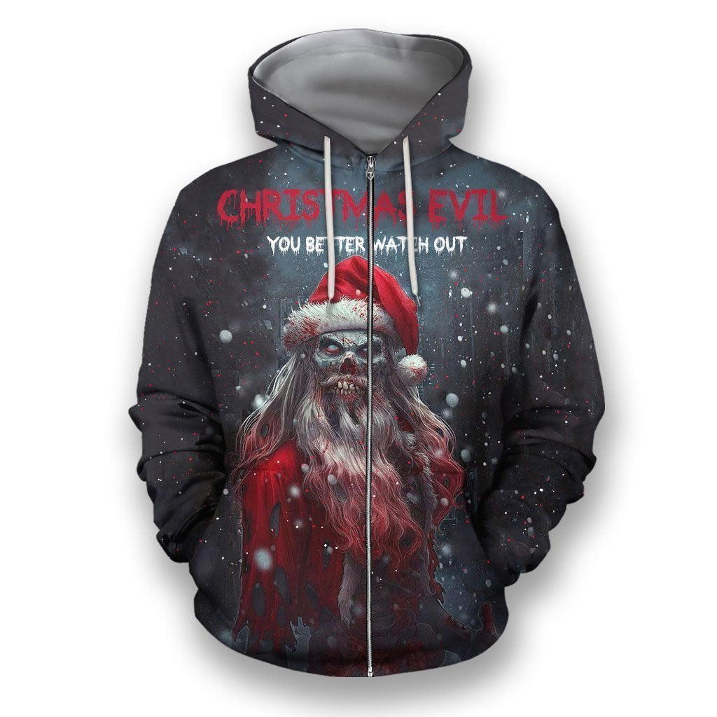 Awesome Hoodie Christmas Evil Santa for Men and Women HBC321