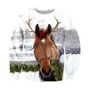 Awesome Hoodie Christmas Horse for Men and Women HBC310