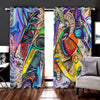 Awesome hoodie Graffiti Wallpaper Printed 3D Grommet Window Curtains THC007