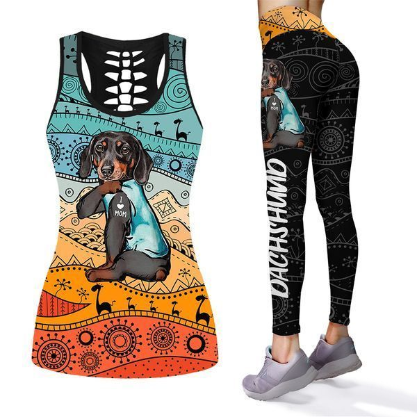 Awesome Hoodie 3D All Over DACHSHUND Combo Tank + Legging NQLG21