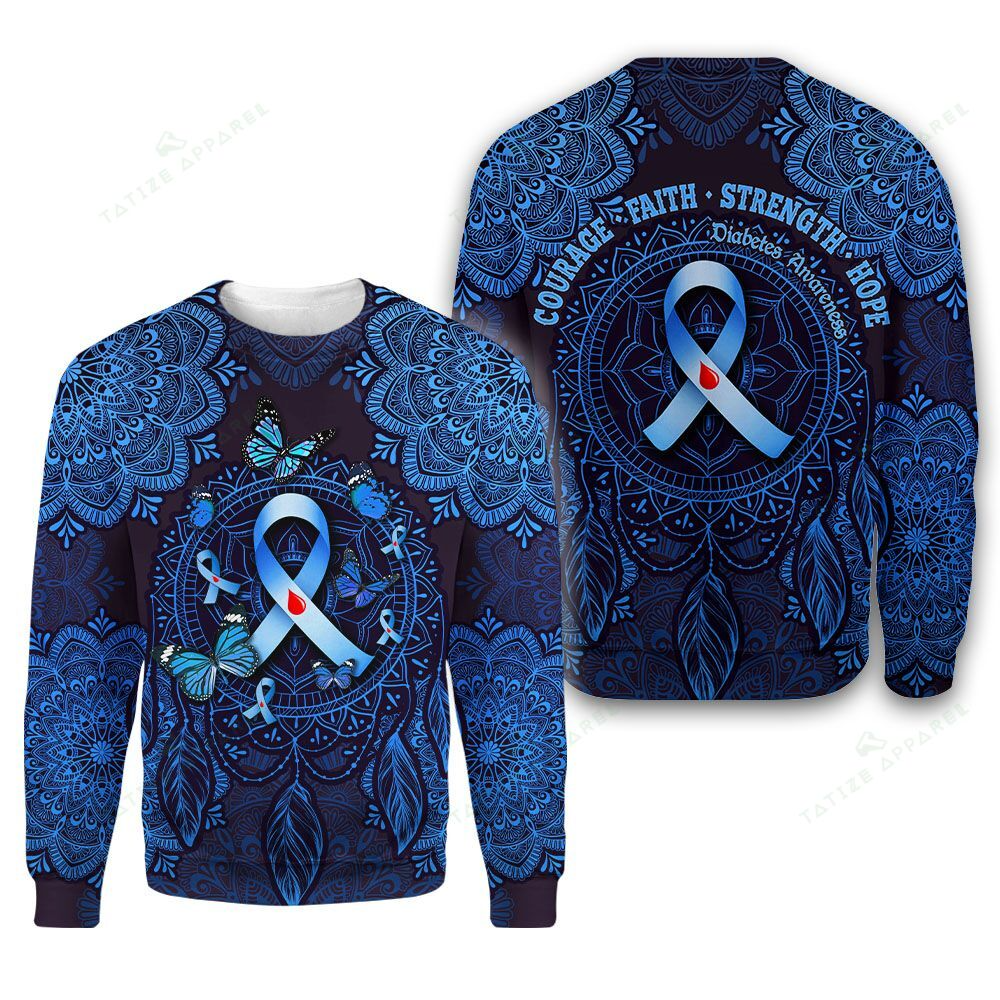 Awesome hoodie 3d all print Diabetes Mandala for Men and Women, T-Shirt, Zip Hoodies, Sweatshirt NQ407