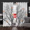 Awesome hoodied Birds And Tree Printed 3D Grommet Window Curtains - HB00033