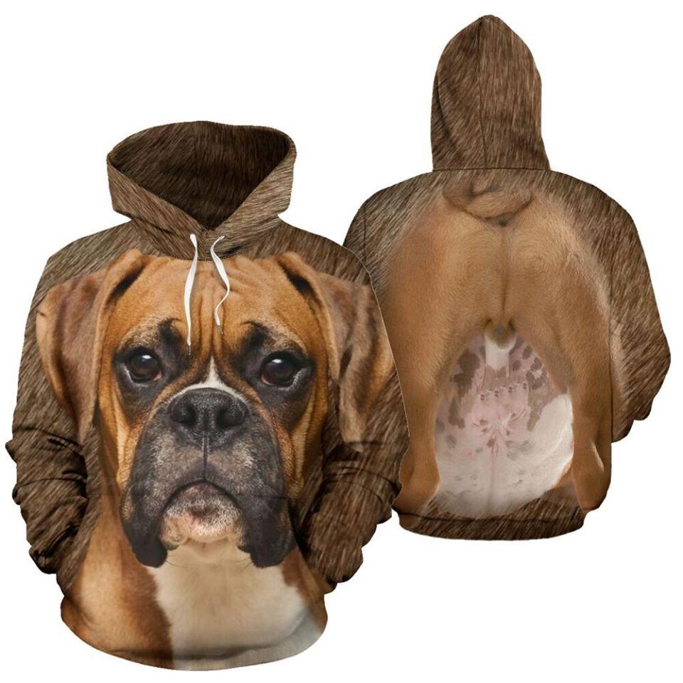 3D All Over Print dog Hoodie AK004