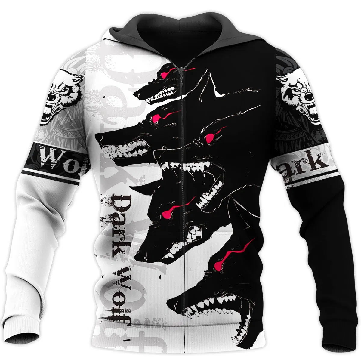 Awesome hoodie 3d all print Dark Wolf - Tiger for Men and Women, T-Shirt, Zip Hoodies, Sweatshirt NQ0075