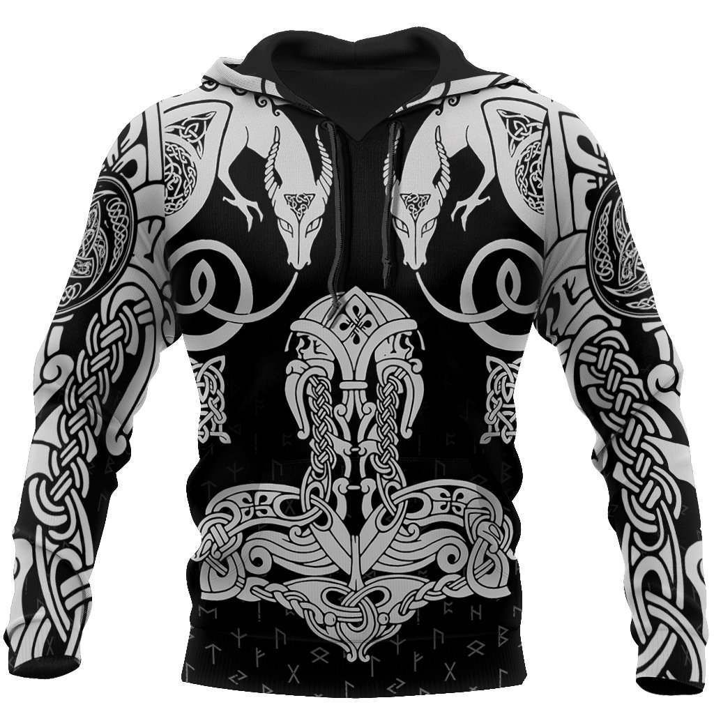 Awesome hoodie 3d all print Double Dragon - Viking for Men and Women, T-Shirt, Zip Hoodies, Sweatshirt NQ317