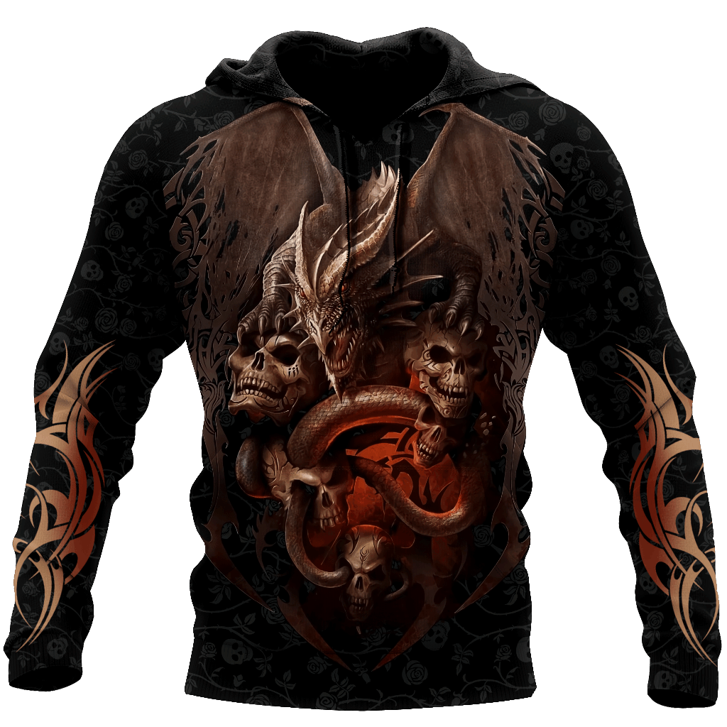 Awesome hoodie 3d all print Dragon Skull for Men and Women, T-Shirt, Zip Hoodies, Sweatshirt NQ457