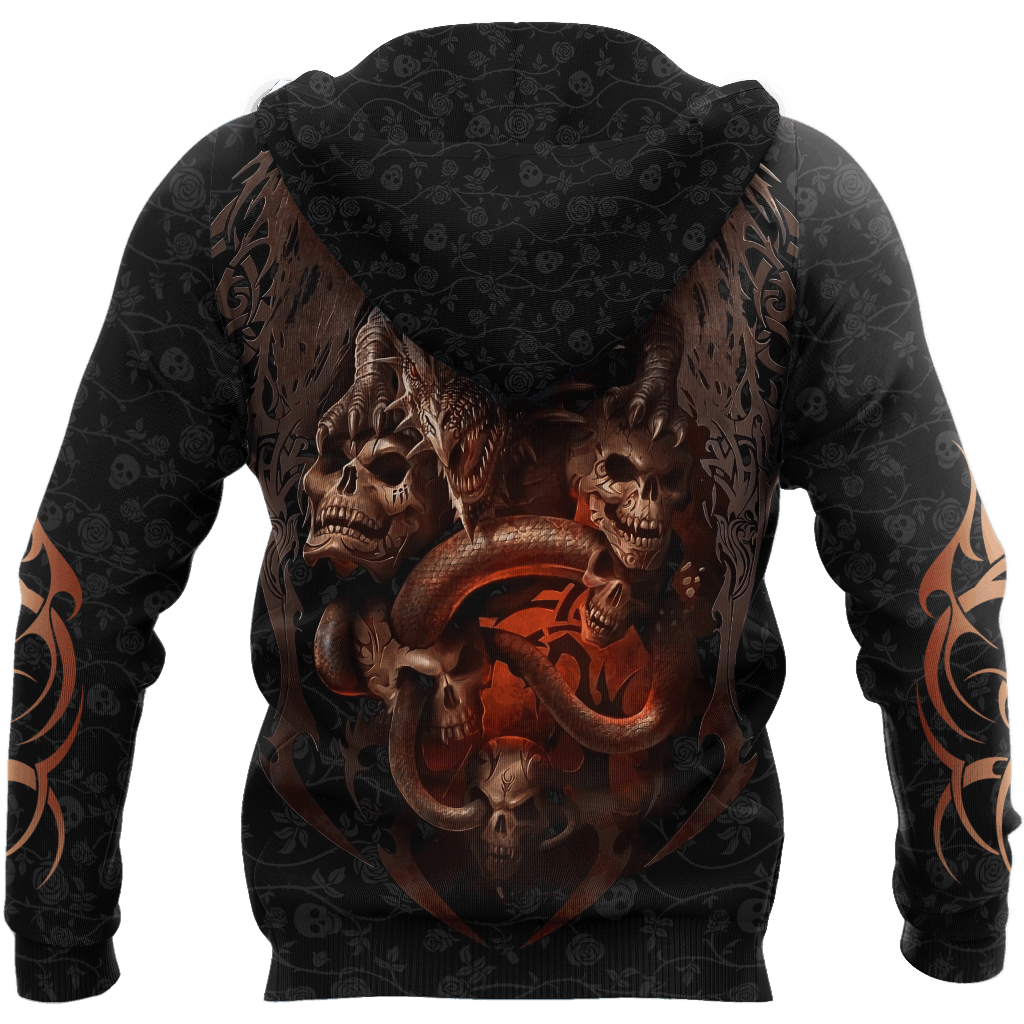 Awesome hoodie 3d all print Dragon Skull for Men and Women, T-Shirt, Zip Hoodies, Sweatshirt NQ457
