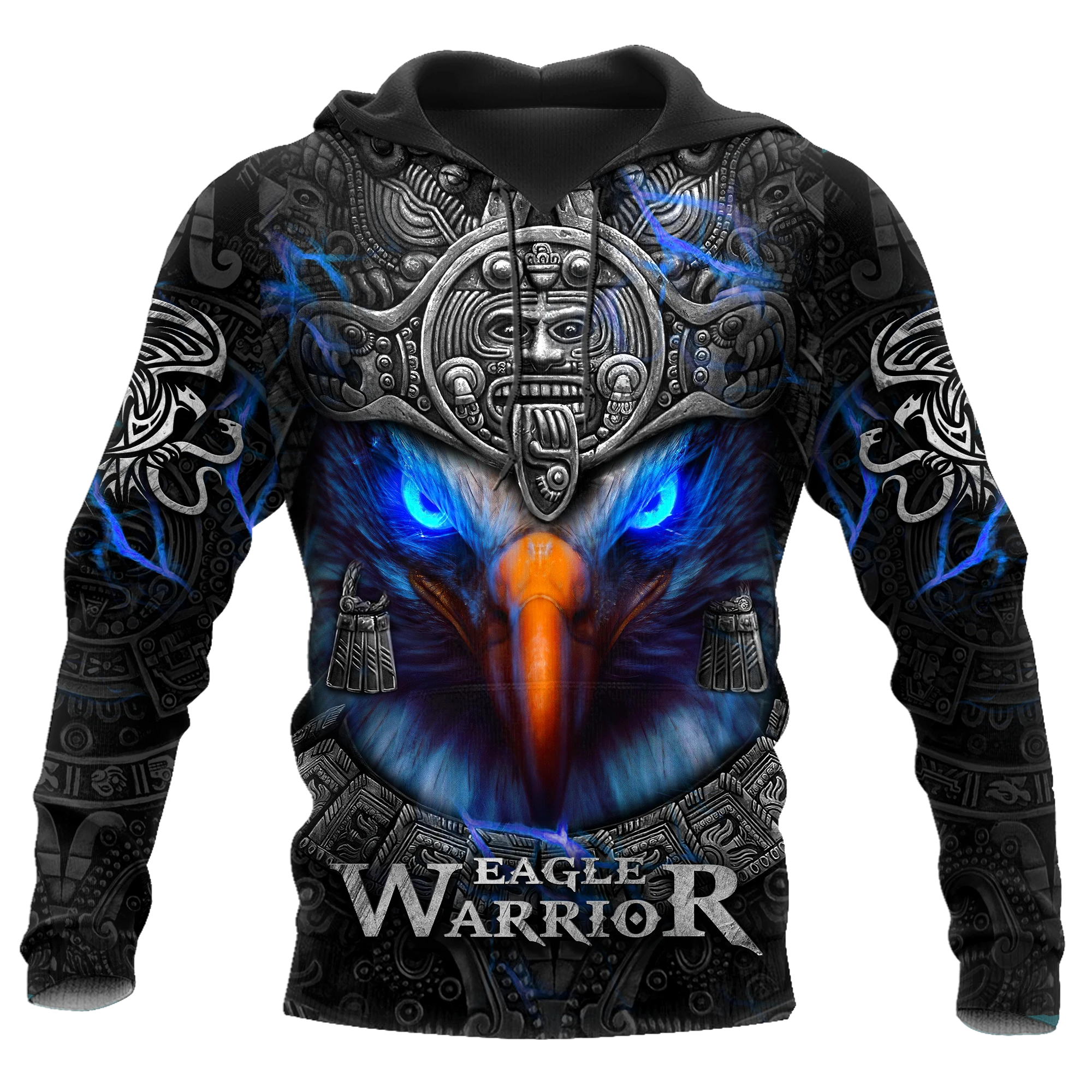 Awesome hoodie 3d all print Eagle Warior Aztec Hoodie for Men and Women, T-Shirt, Zip Hoodies, Sweatshirt NQ177