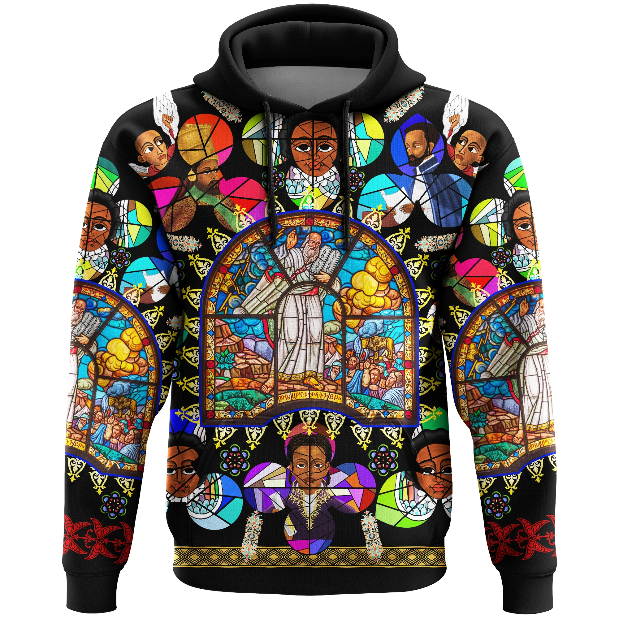 Awesome hoodie 3d all print Ethiopia Stained Glass Window Orthodox for Men and Women, T-Shirt, Zip Hoodies, Sweatshirt NQ147