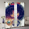 Awesome hoodied Queen Girls Printed 3D Grommet Window Curtains - HB00010