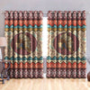 Awesome hoodied Native American Aztec Pattern Printed 3D Grommet Window Curtains - HB00084