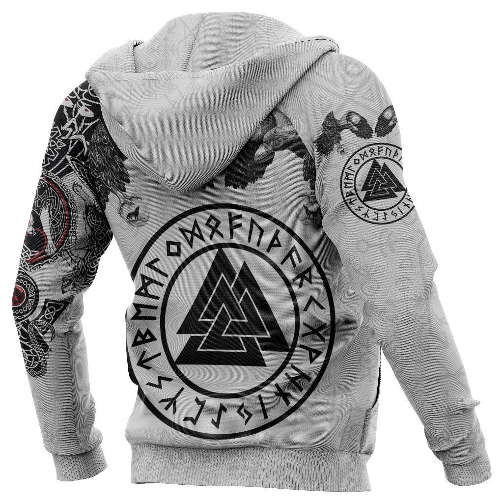 3D All Over Print Fenrir Wolf White HOODIES for Men and Women, T-Shirt, Zip Hoodies, Sweatshirt HBC0023