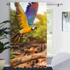 Awesome hoodied Parrot Printed 3D Grommet Window Curtains - HB00024