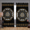 Awesome hoodied Pattern Viking Pattern Printed 3D Grommet Window Curtains - HB00099