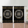 Awesome hoodied Pattern Viking Pattern Printed 3D Grommet Window Curtains - HB00099