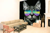 Awesome hoodied Cat Styles Printed 3D Grommet Window Curtains Curtains - HB00012