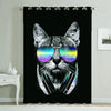 Awesome hoodied Cat Styles Printed 3D Grommet Window Curtains Curtains - HB00012