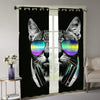 Awesome hoodied Cat Styles Printed 3D Grommet Window Curtains Curtains - HB00012