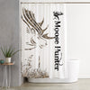 Awesome hoodied Nice Moose Printed 3D Grommet Shower Curtains - HB00043