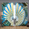Awesome hoodied Blue Sky Printed 3D Grommet Window Curtains - HB00027