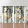 Awesome hoodied Pitbull Printed 3D Grommet Window Curtains - HB00039