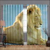 Awesome hoodied Lion King Printed 3D Grommet Window Curtains - HB00050