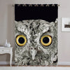 Awesome hoodied Owl Printed 3D Grommet Window Curtains - HB00016