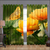Awesome hoodied Butterflower Printed 3D Grommet Window Curtains - HB00051