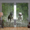 Awesome hoodied Pitbull dogs Printed 3D Grommet Window Curtains - HB00031