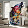 Awesome hoodies 3D all print Colorful Artwork Wolf  Curtains - HB00014
