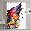 Awesome hoodies 3D all print Colorful Artwork Wolf  Curtains - HB00014