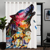 Awesome hoodies 3D all print Colorful Artwork Wolf  Curtains - HB00014