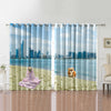 Awesome hoodied Dogs Printed 3D Grommet Window Curtains - HB00048