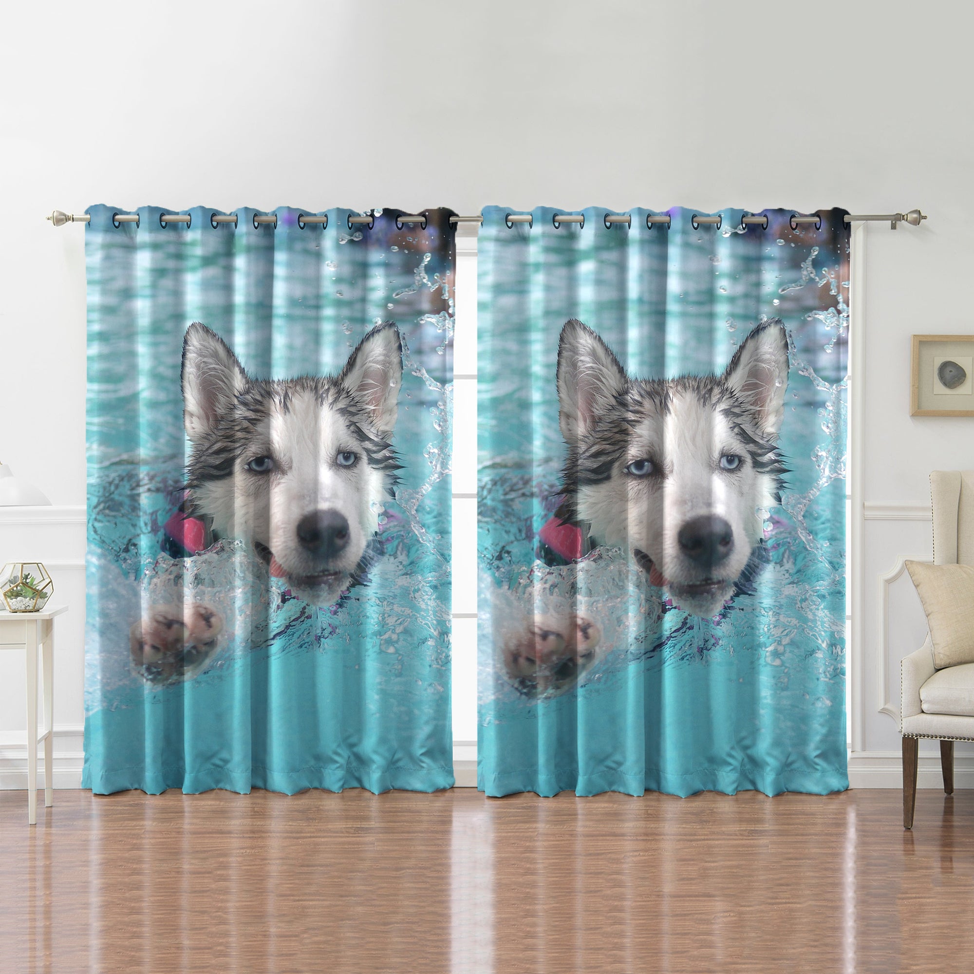 Awesome hoodied Love Alaska Printed 3D Grommet Window Curtains - HB00057