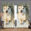 Awesome hoodied Pitbull Printed 3D Grommet Window Curtains - HB00039