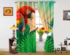 Awesome hoodied Parrots Printed 3D Grommet Window Curtains - HB00075