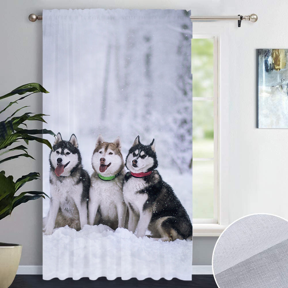 Awesome hoodied A Pack Of Dogs Printed 3D Grommet Window Curtains - HB00028