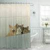 Awesome hoodied Cats Printed 3D Grommet Shower Curtains - HB00042