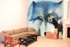 Awesome hoodied Wolf Printed 3D Grommet Window Curtains - HB0001
