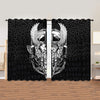 Awesome hoodied Viking Warrior Printed 3D Grommet Window Curtains - HB00062