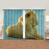 Awesome hoodied Lion King Printed 3D Grommet Window Curtains - HB00050