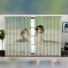 Awesome hoodied Swan Printed 3D Grommet Window Curtains - HB00025