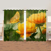 Awesome hoodied Butterflower Printed 3D Grommet Window Curtains - HB00051
