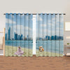Awesome hoodied Dogs Printed 3D Grommet Window Curtains - HB00048