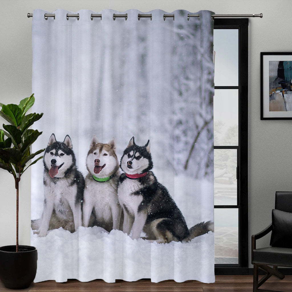 Awesome hoodied A Pack Of Dogs Printed 3D Grommet Window Curtains - HB00028