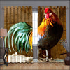 Awesome hoodied Rooster Printed 3D Grommet Window Curtains - HB00041
