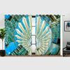 Awesome hoodied Blue Sky Printed 3D Grommet Window Curtains - HB00027