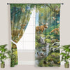 Awesome hoodied Animals Printed 3D Grommet Window Curtains - HB00044