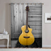 Awesome hoodied Guitar Printed 3D Grommet Window Curtains - HB00020