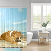 Awesome hoodied Boxer Dogs Printed 3D Grommet Shower Curtains - HB00037